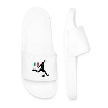 Football Team Italy Fan Player Blast - Men’s Pool Sliders - white - Front