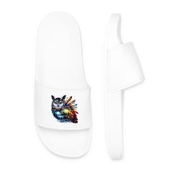 Hibou - Claquettes Homme - blanc - Devant