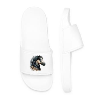 Horse - Men’s Pool Sliders - white - Front