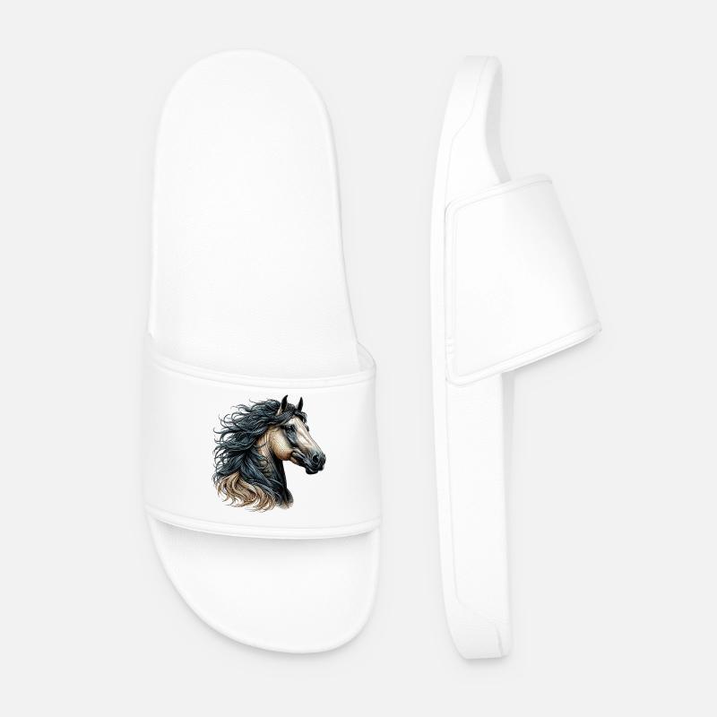 Cheval - Claquettes Homme - blanc
