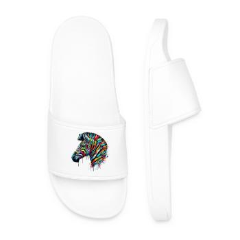 Zebra - Men’s Pool Sliders - white - Front