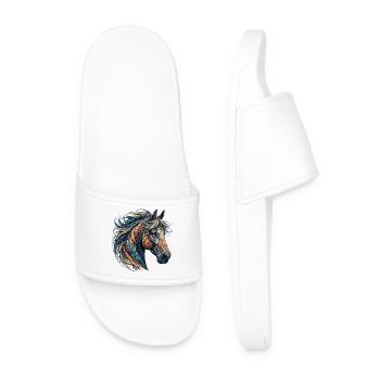Cheval - Claquettes Homme - blanc - Devant