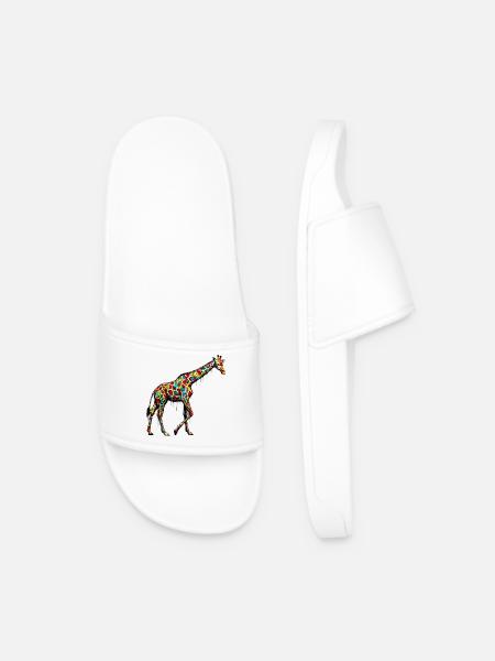 Giraffe - Men’s Pool Sliders - white
