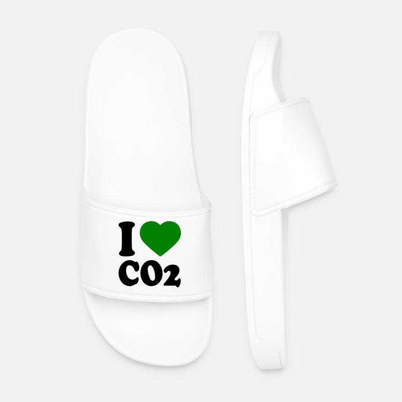 I love co2 - Men’s Pool Sliders - white