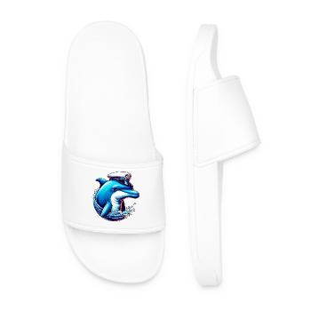 Dolphin Sailor - Men’s Pool Sliders - white - Front