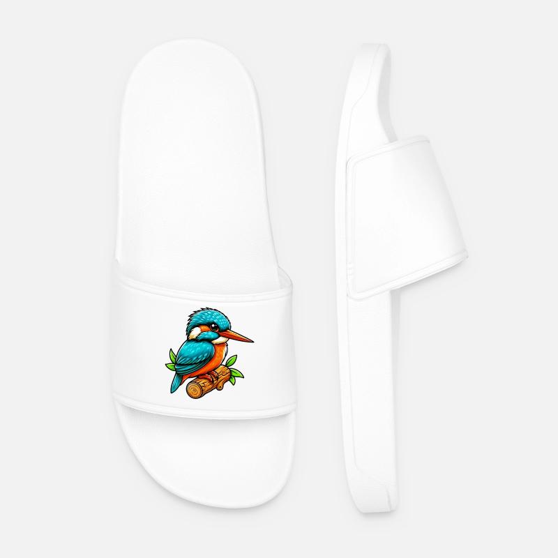 Eisvogel - Männer Badelatschen - Weiß