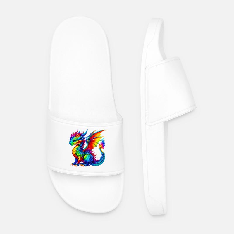 Dragon - Men’s Pool Sliders - white