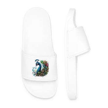 Peacock - Men’s Pool Sliders - white - Front