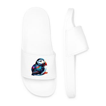 Puffin - Men’s Pool Sliders - white - Front