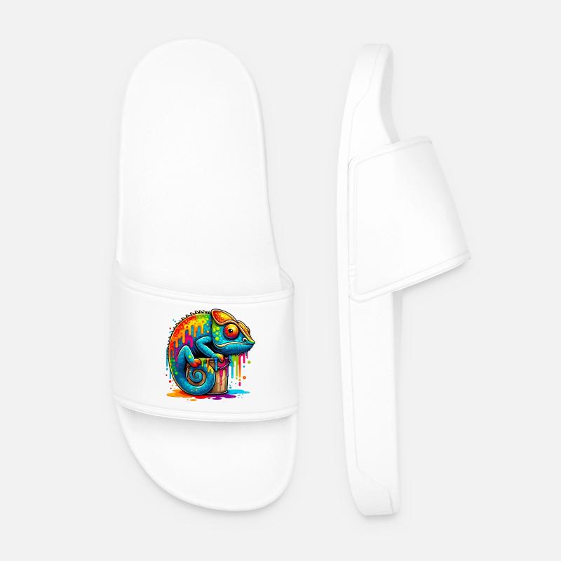 Chamäleon - Männer Badelatschen - Weiß