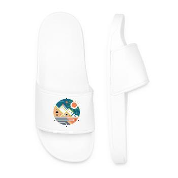 Mountains - Men’s Pool Sliders - white - Front