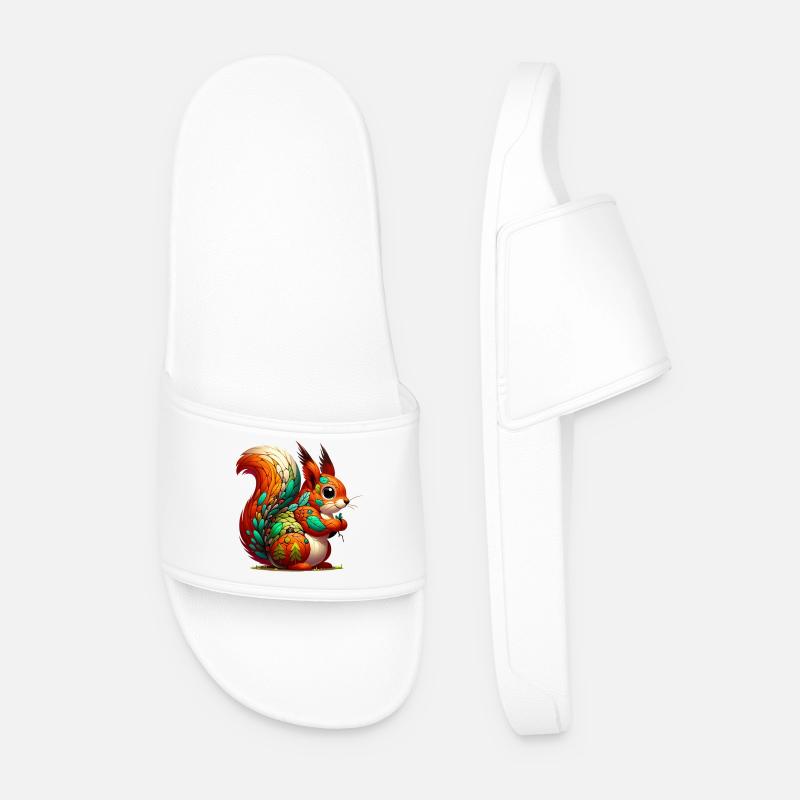 Eichhörnchen - Männer Badelatschen - Weiß