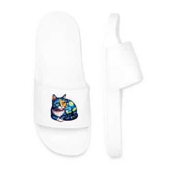 Cat - Men’s Pool Sliders - white - Front