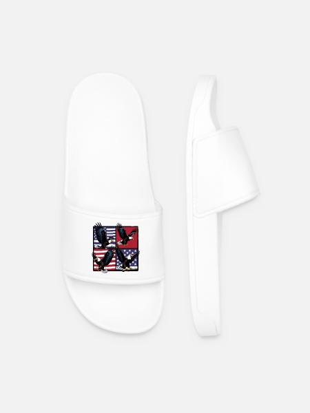 Bald eagle - Men’s Pool Sliders - white