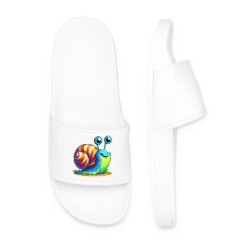 Snail - Men’s Pool Sliders - white - Front