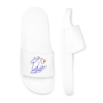 Lulu with heart and shamrock - Men’s Pool Sliders - white - Front