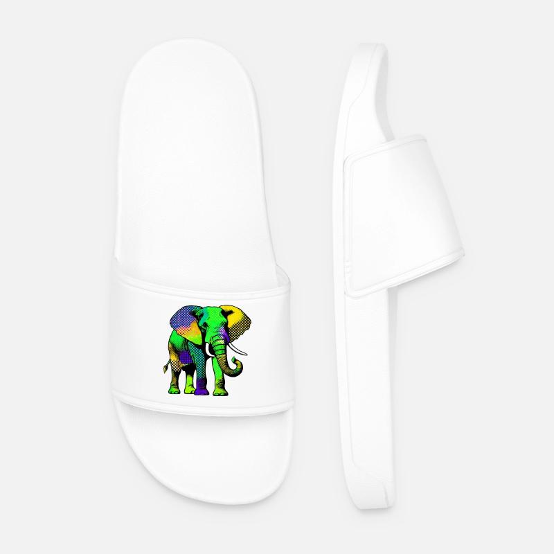 Elefant - Männer Badelatschen - Weiß