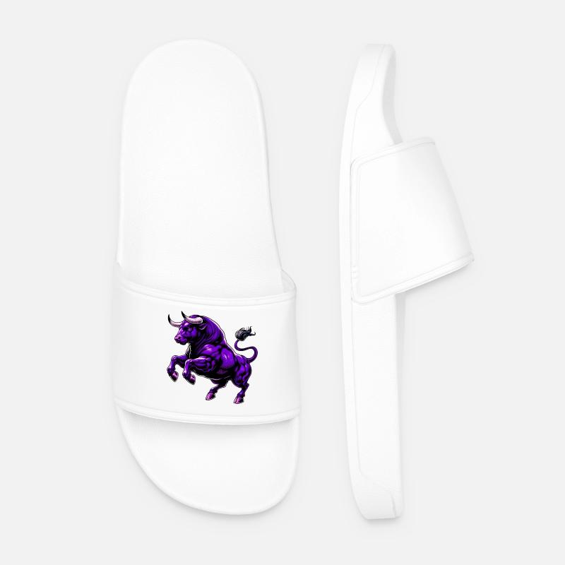 Stier - Männer Badelatschen - Weiß