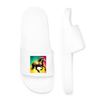 cheval - Claquettes Homme - blanc - Devant
