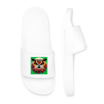 owl - Men’s Pool Sliders - white - Front