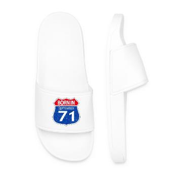 Born_in_September_71 - Men’s Pool Sliders - white - Front