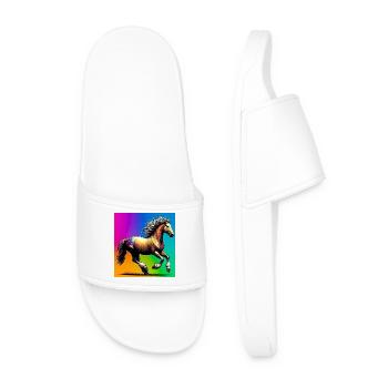 cheval - Claquettes Homme - blanc - Devant