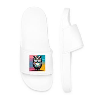 owl - Men’s Pool Sliders - white - Front