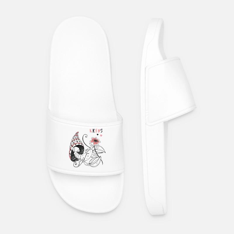 Sternzeichen Krebs - Männer Badelatschen - Weiß