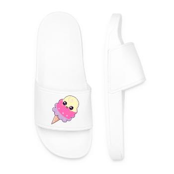 Glace kawaii pastel étoiles - Claquettes Homme - blanc - Devant