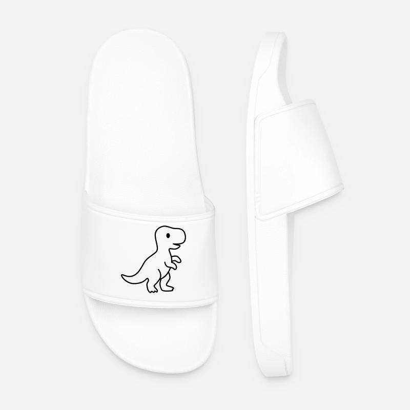 Dino / Dinosaurier - Männer Badelatschen - Weiß