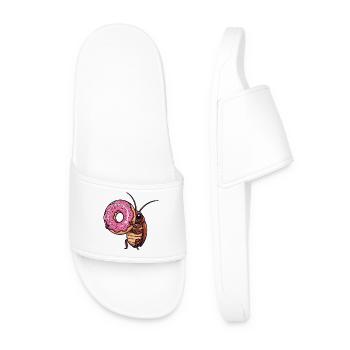 Mignon cafard beignet amateur de dessin animé - Claquettes Homme - blanc - Devant