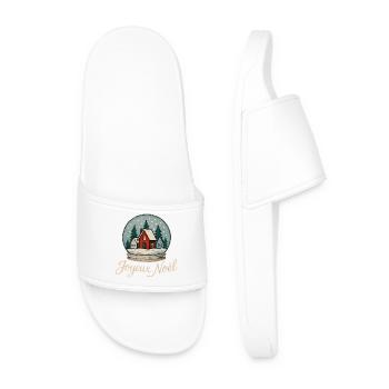 Boule de Noël Maison Rouge - Claquettes Homme - blanc - Devant