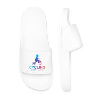 One Day I'll Ride Cycling - Men’s Pool Sliders - white - Front