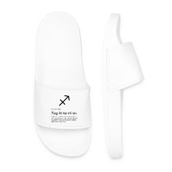 Sagittarius - Zodiac Sign - Men’s Pool Sliders - white - Front