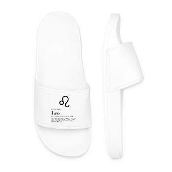 Lion - Signe du zodiaque - Claquettes Homme - blanc - Devant
