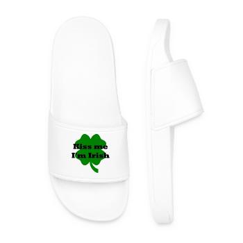 kiss me I'm irish - Men’s Pool Sliders - white - Front