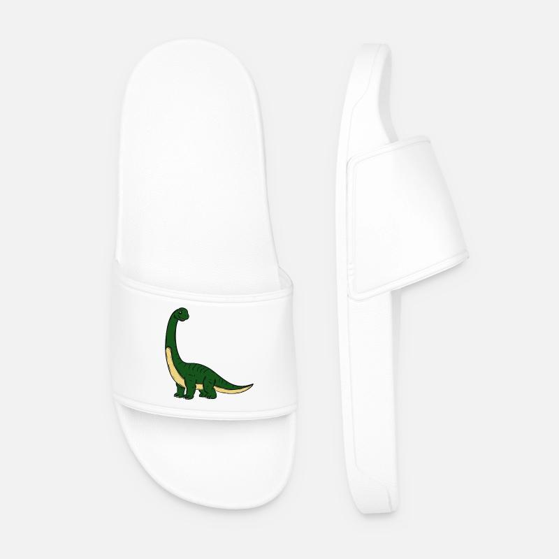  Dino - Männer Badelatschen - Weiß