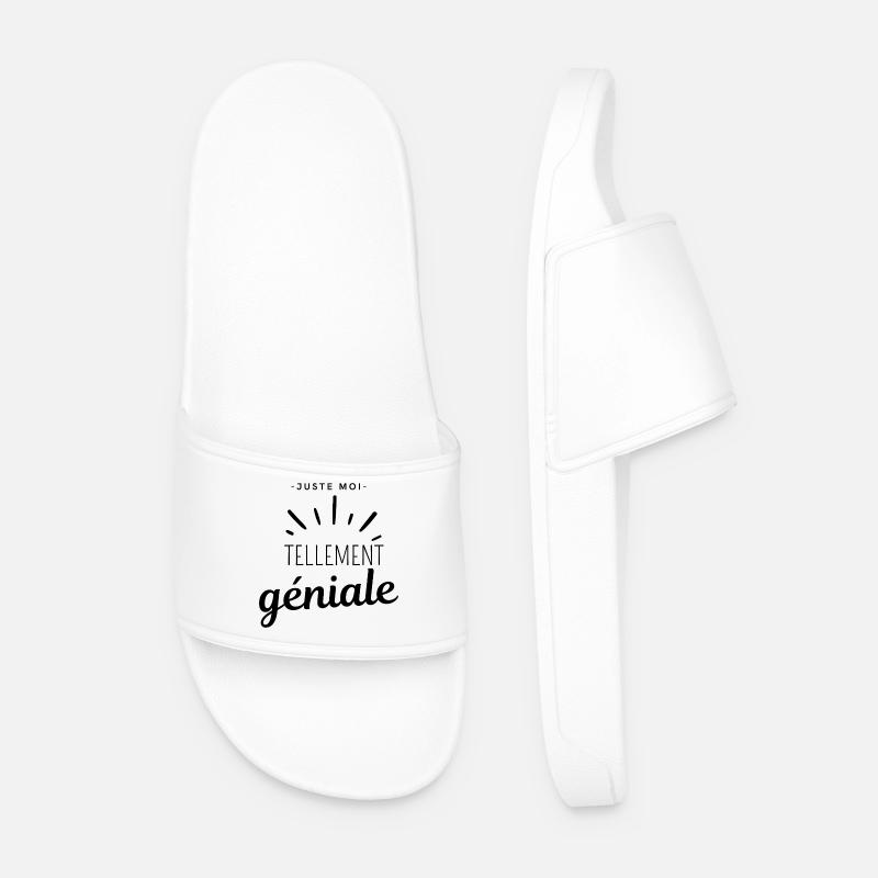 Großartiger Text - Männer Badelatschen - Weiß