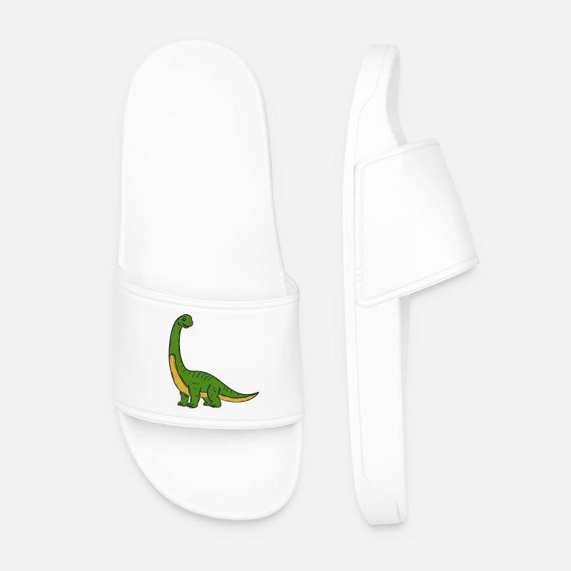 Dinosaurier  - Männer Badelatschen - Weiß
