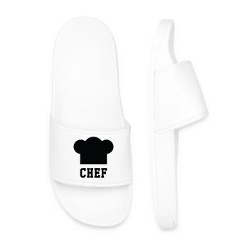 Toque Chef - Cuisine - Cuisinier - Claquettes Homme - blanc - Devant