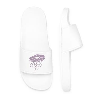 Minimalist Kombucha SCoby Tea Jellyfish - Men’s Pool Sliders - white - Front