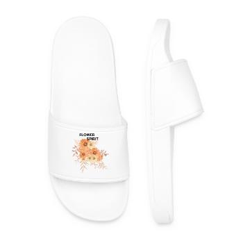 Bouquet de fleurs à la crème pêche - Claquettes Homme - blanc - Devant