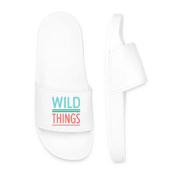 Wild Things Pastel Retro - Men’s Pool Sliders - white - Front