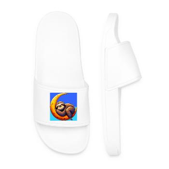 La paresse dort sur la Lune - Claquettes Homme - blanc - Devant