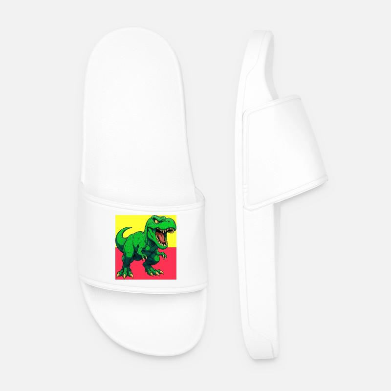 dinosaur - Men’s Pool Sliders - white