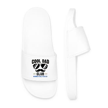 Cool Dad Club, Lustiges Vatertag Papa Shirt - Männer Badelatschen - Weiß - Vorne