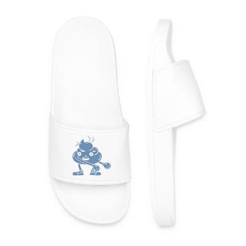 Funny poop pile dancing - Men’s Pool Sliders - white - Front