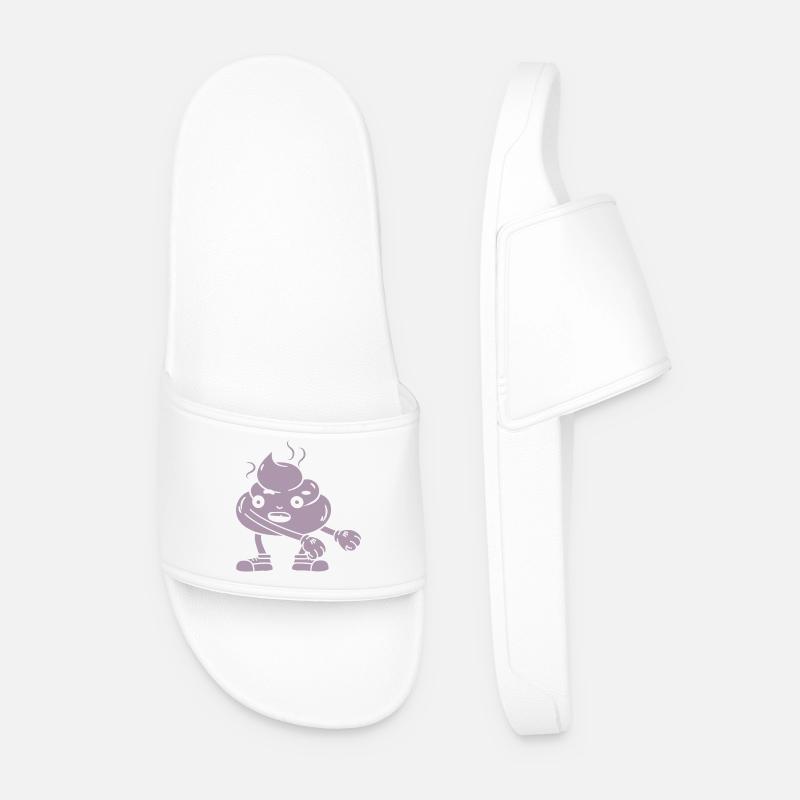 Danse drôle de tas de caca - Claquettes Homme - blanc