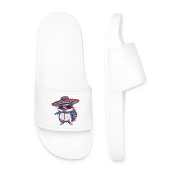 Sombrero comique drôle de hérisson - Claquettes Homme - blanc - Devant
