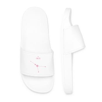 Cancer Zodiac Sign Star Constellation Pastel Pink - Men’s Pool Sliders - white - Front